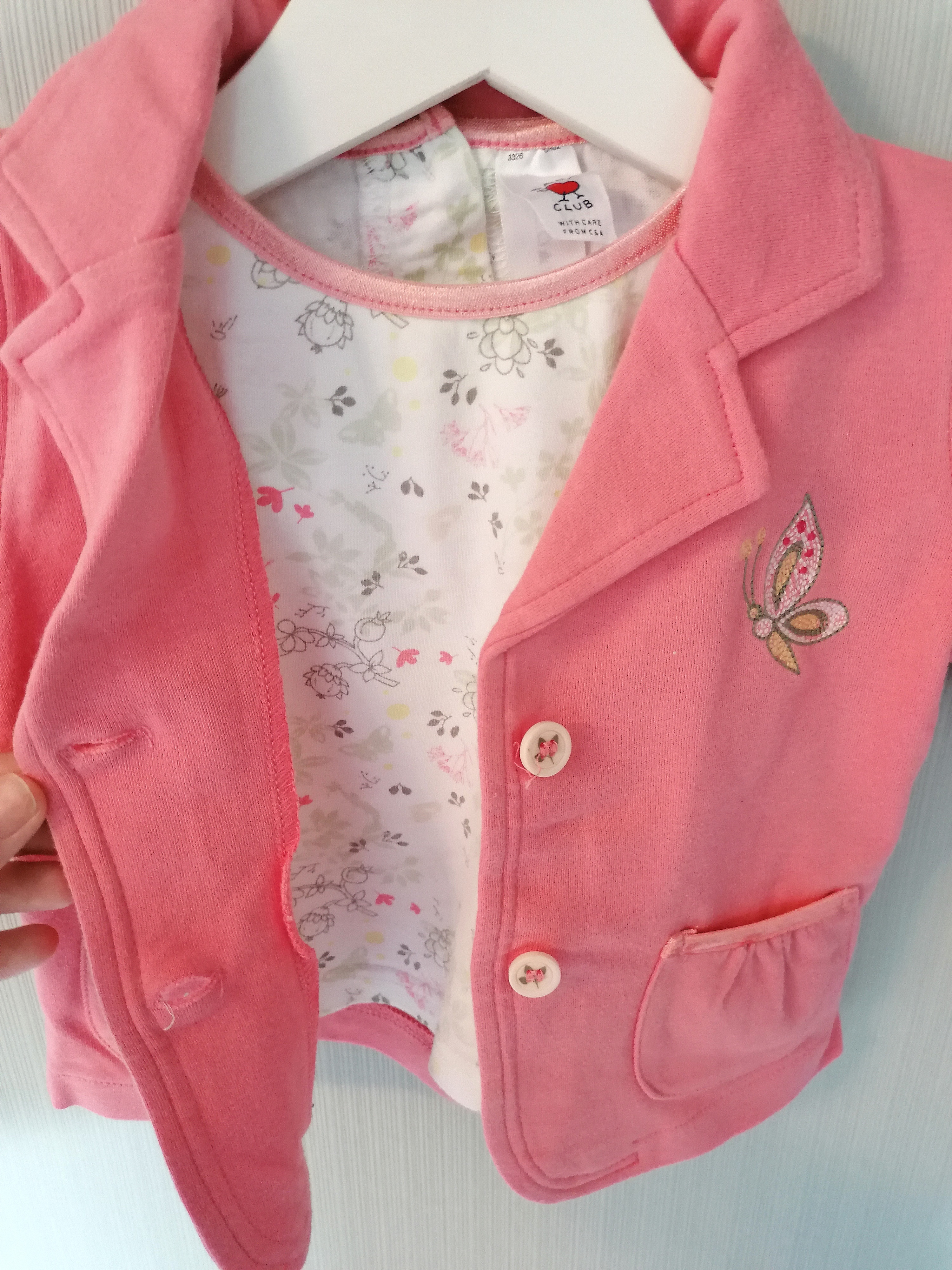 Jacke Jacket mit Langarmshirt Set Gr.80 Flohmarkt