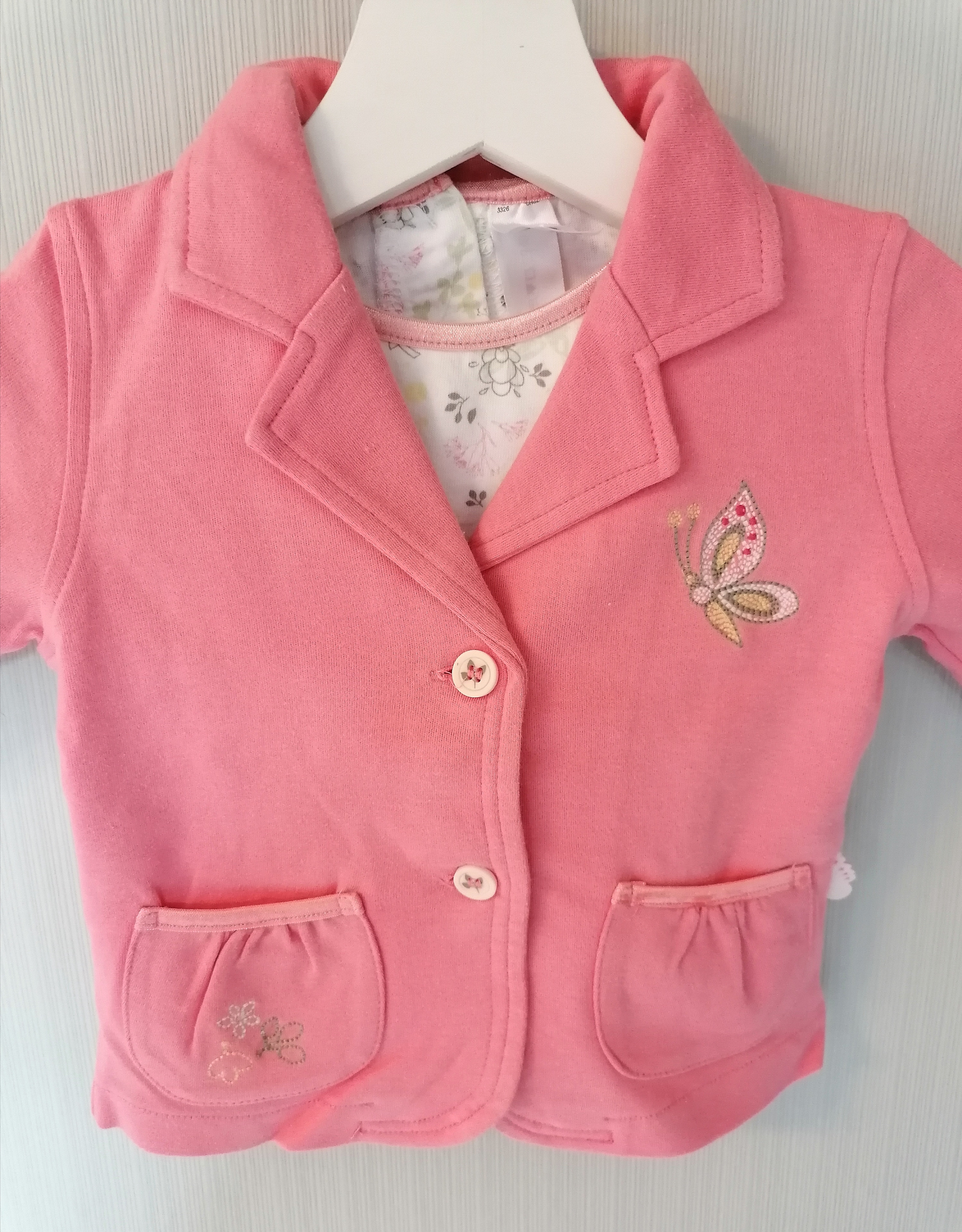 Jacke Jacket mit Langarmshirt Set Gr.80 Flohmarkt