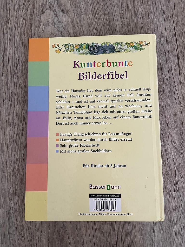 Buch Bilderfibel, lustige Tiergeschichten