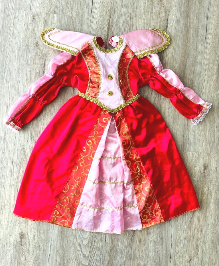Kostüm Prinzessin Königin Halloween Fasching Karneval Gr. 3 - 4 Jahre
