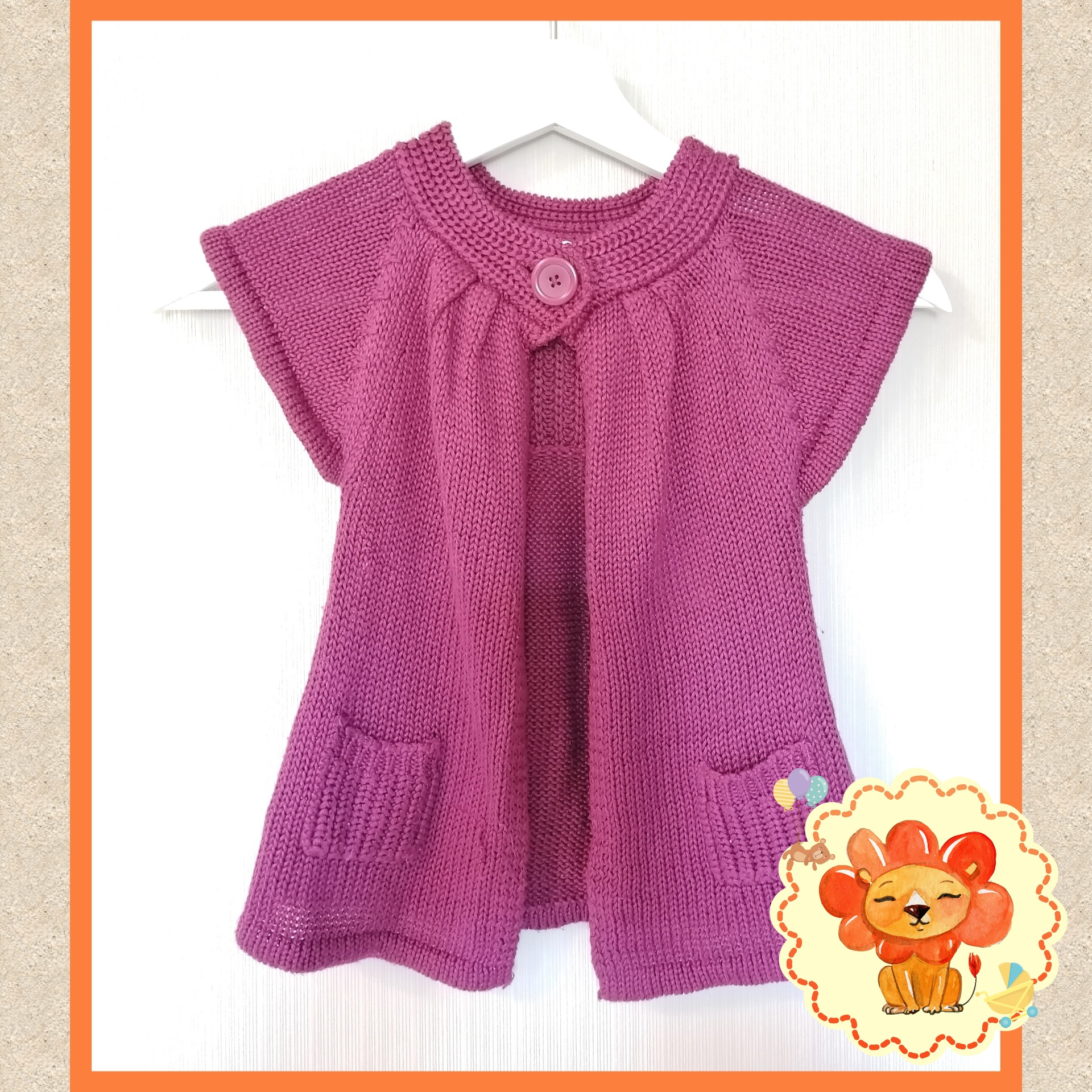 Strickjacke Poncho Gr. 86 Flohmarkt