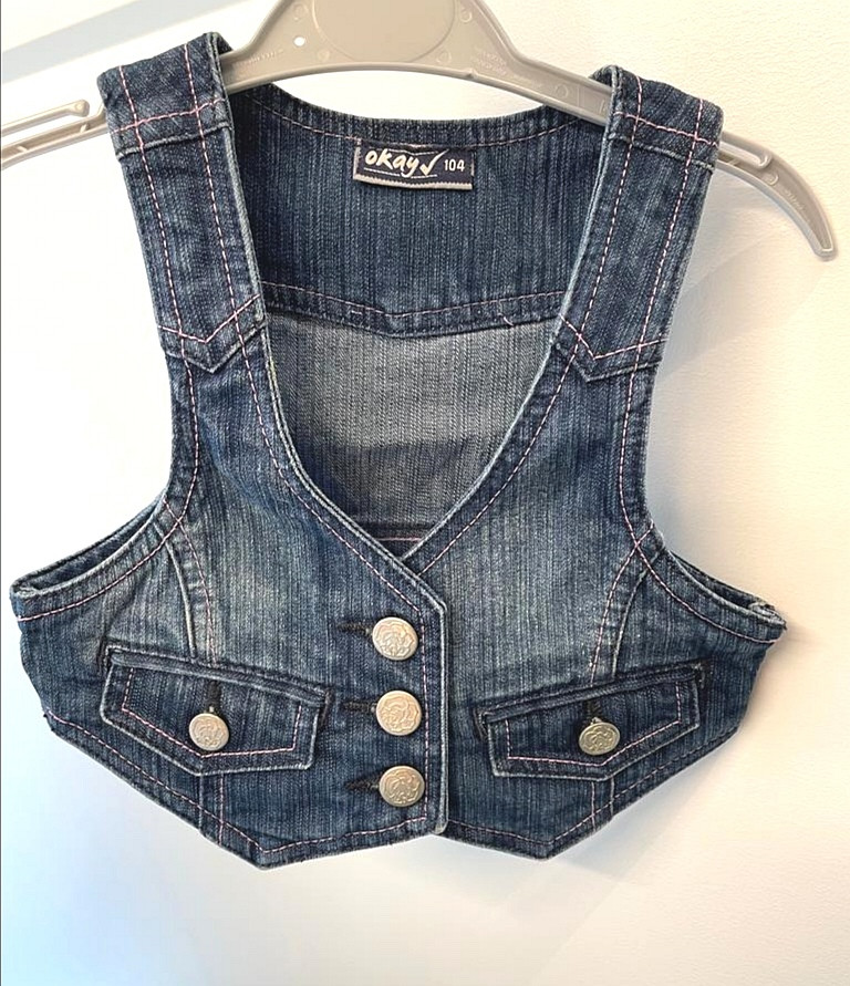 Jeans Weste Gr. 104 Mädchen Flohmarkt