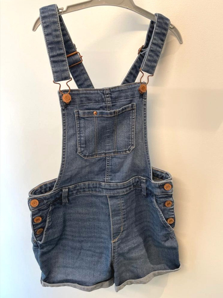Kurze Jeans Latzhose Gr. 158 Mädchen Flohmarkt