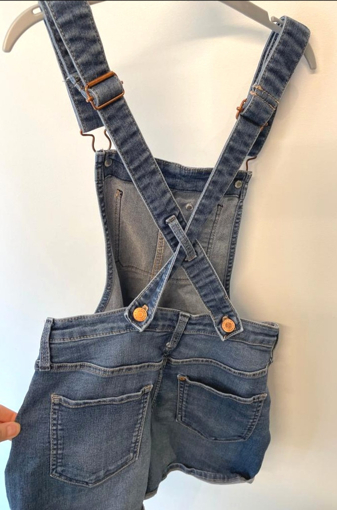 Kurze Jeans Latzhose Gr. 158 Mädchen Flohmarkt