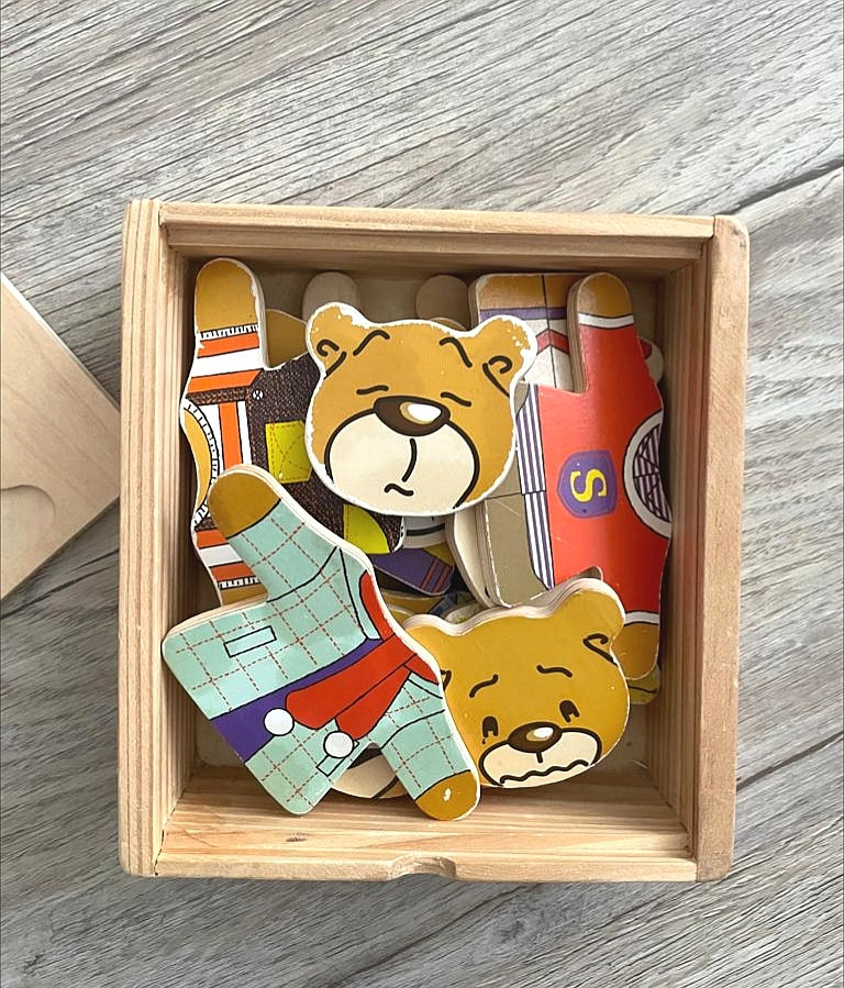 Holz Spiel Teddybären Puzzle