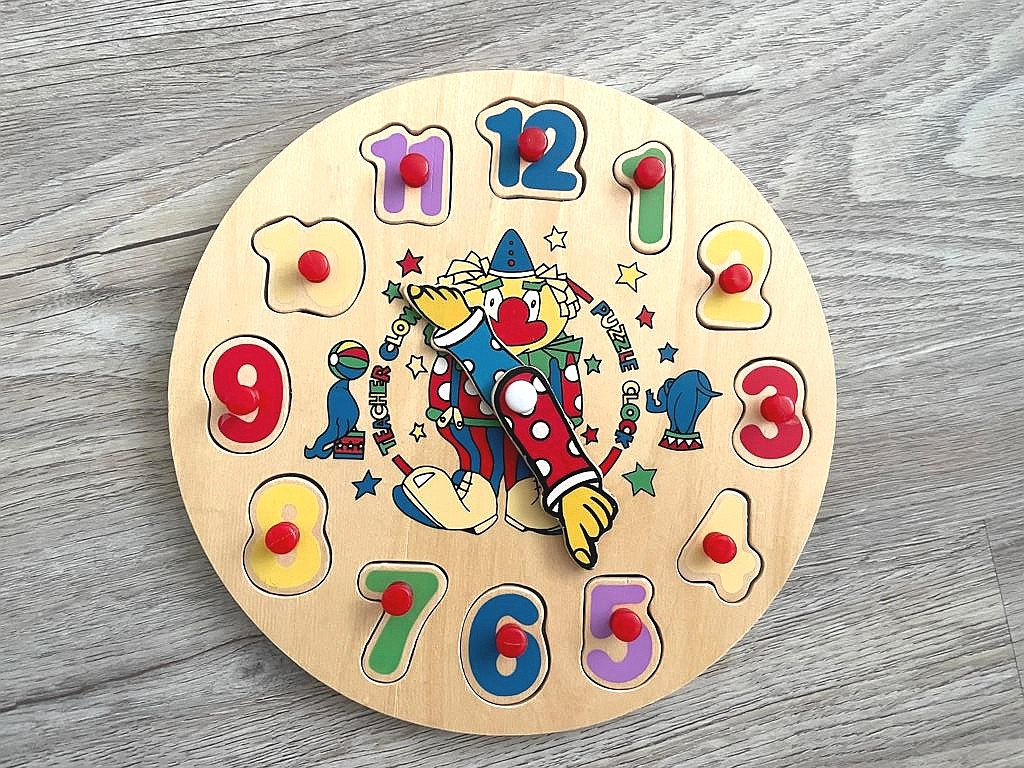 Holz Spielzeug Puzzle Uhr Lernspielzeug