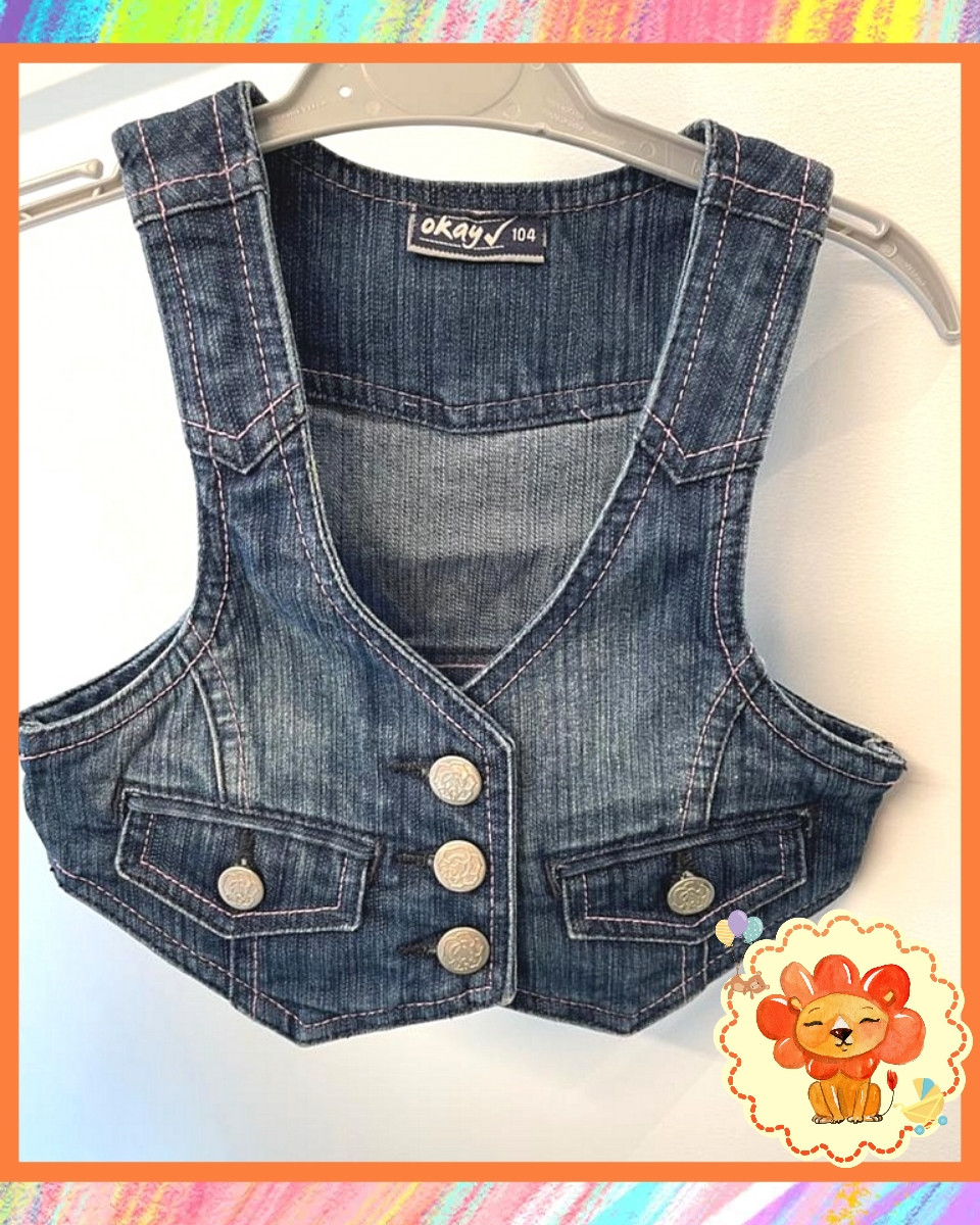 Jeans Weste Gr. 104 Mädchen Flohmarkt