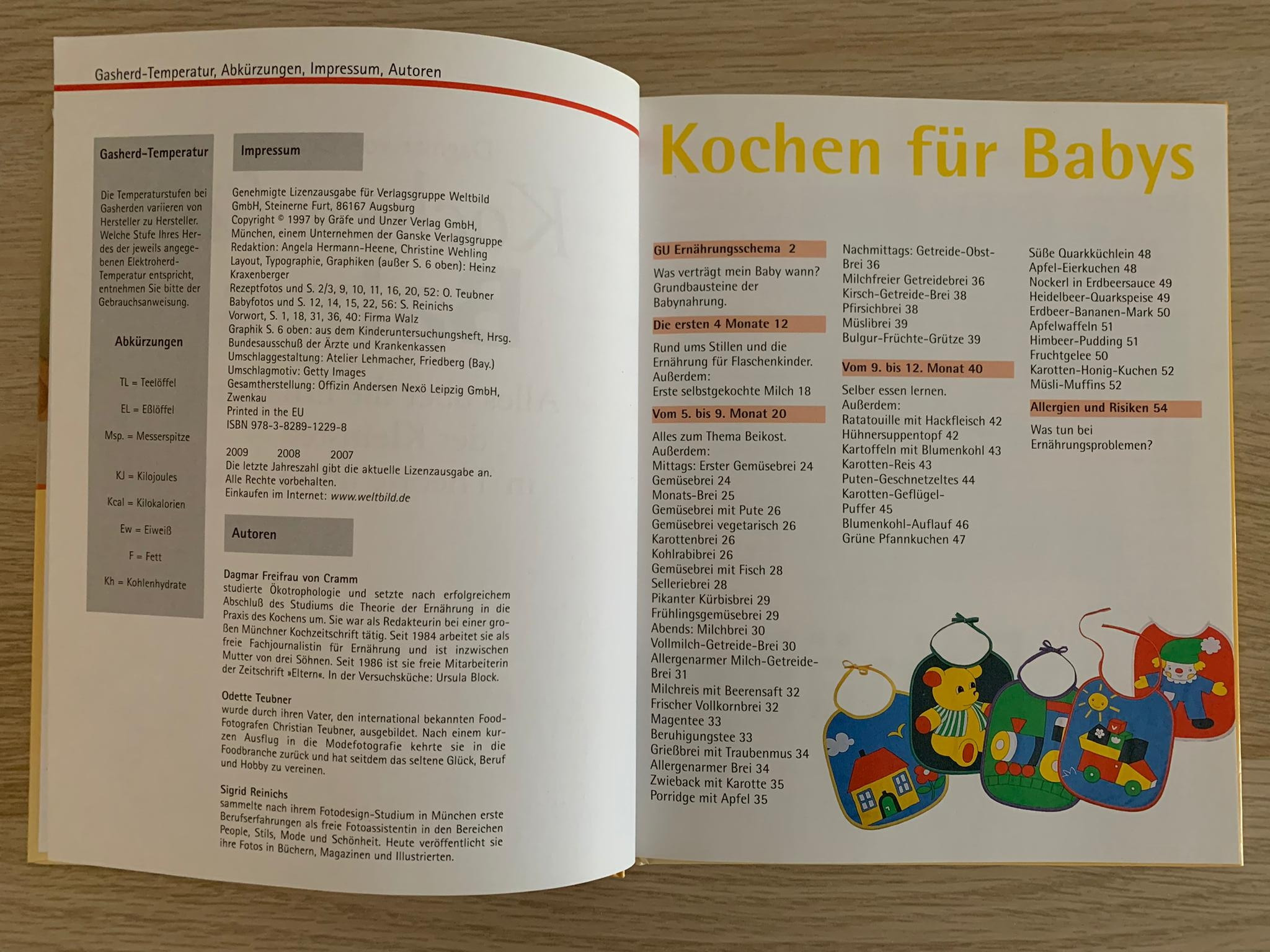Kochbuch , Kochen für Babys