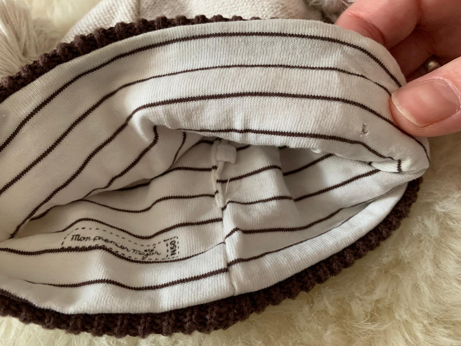 Wintermütze für Neugeborene Gr.50