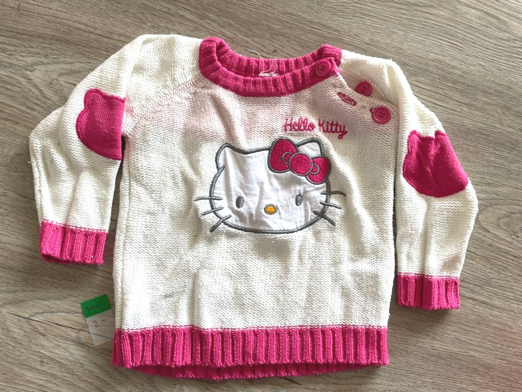 Pulli Strickpullover Gr. 80 Hello Kitty