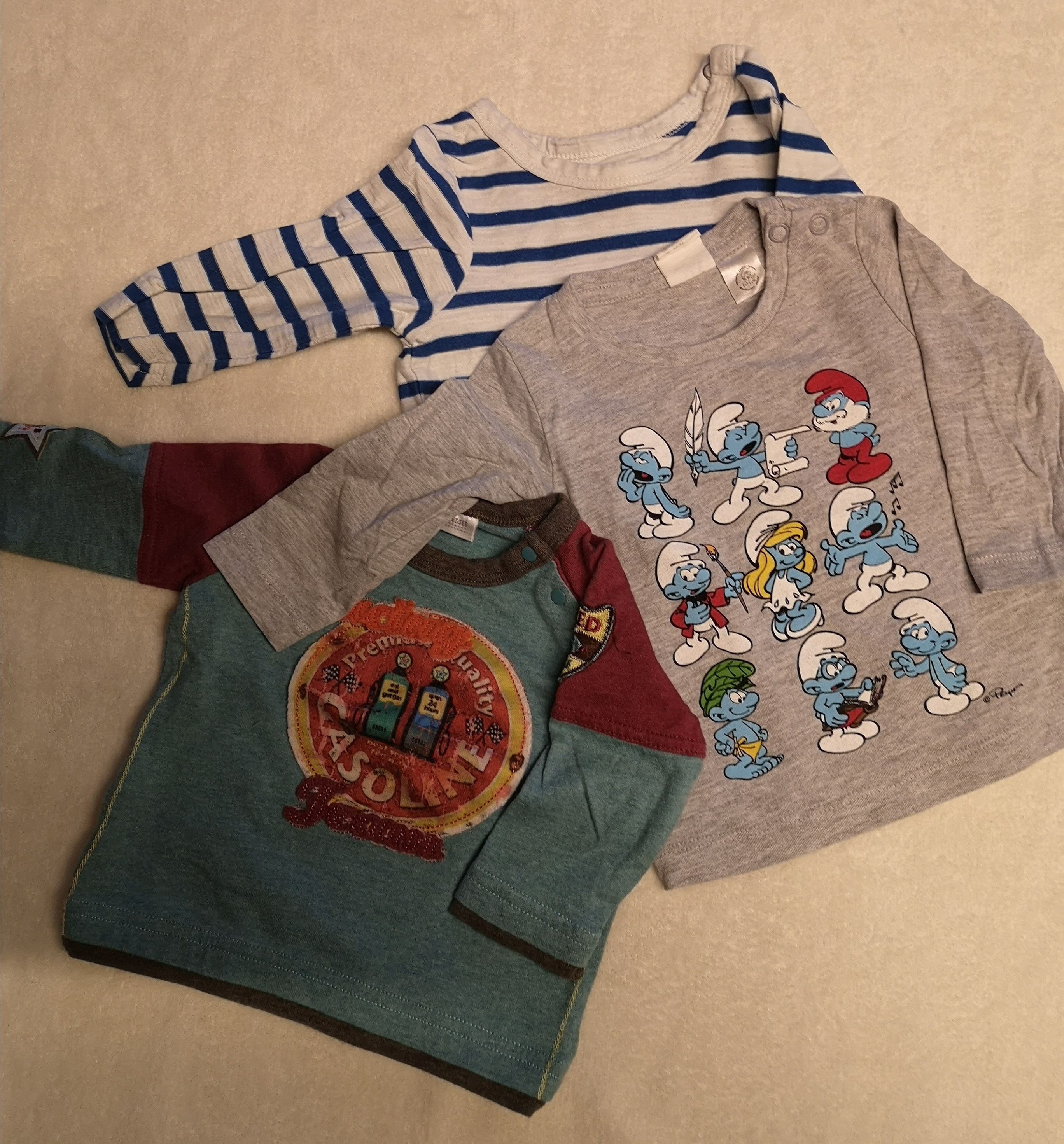 3er Set langarm Shirt Gr. 62