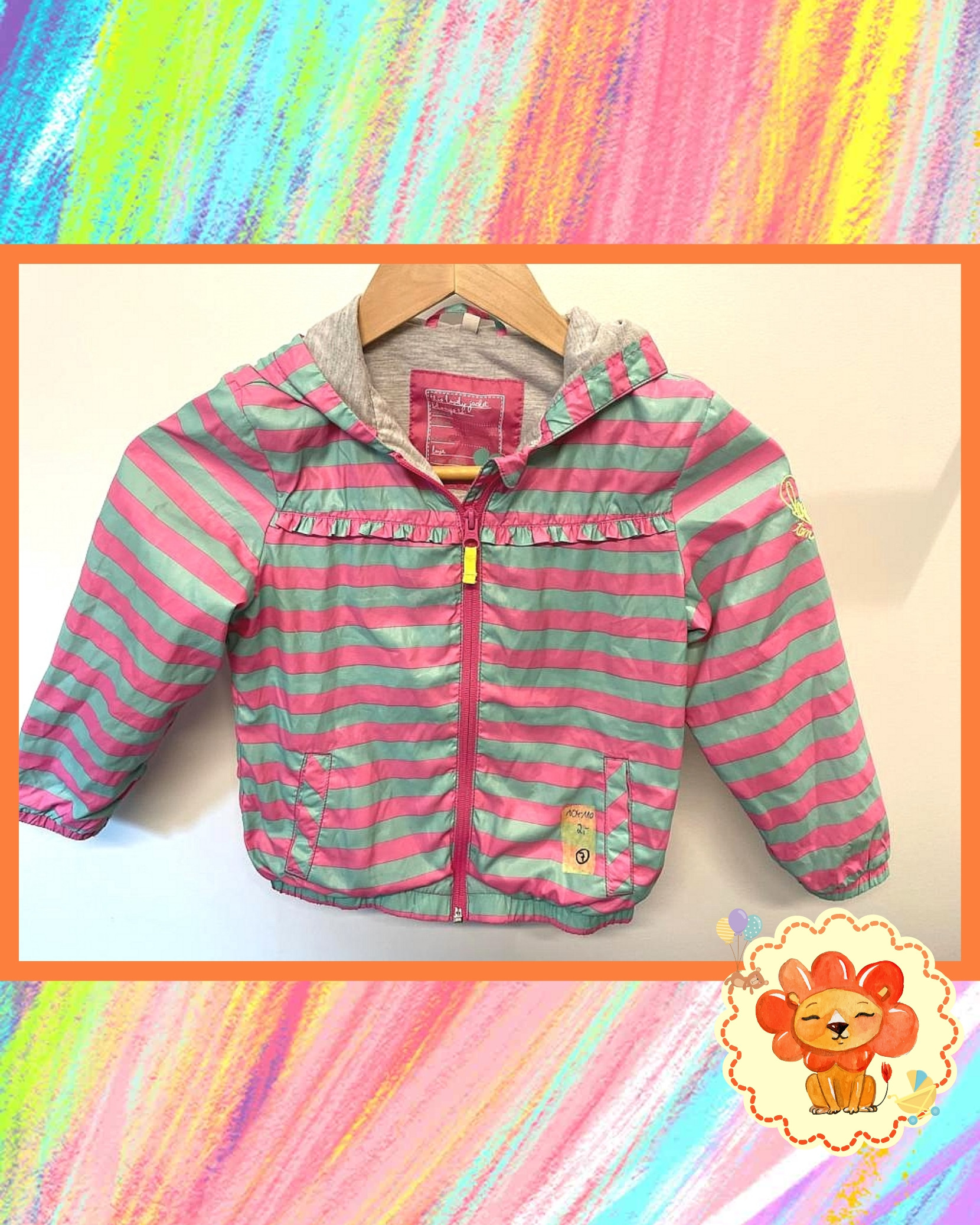 Jacke Windbreaker Mädchen Gr. 104-110 Flohmarkt