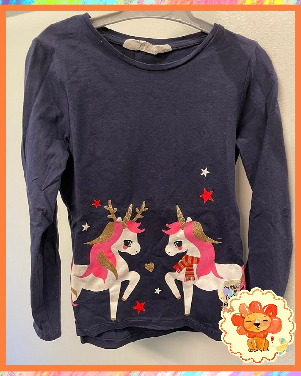 Longsleeve Langarmshirt Gr. 110-116 Mädchen Flohmarkt