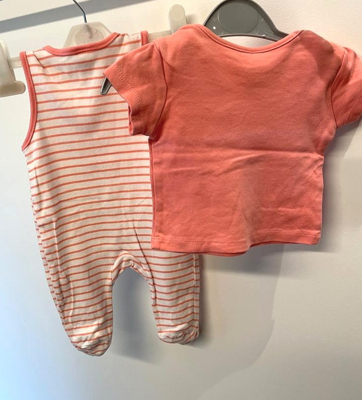 Baby Set T-Shirt und Strampler Gr. 62 Flohmarkt