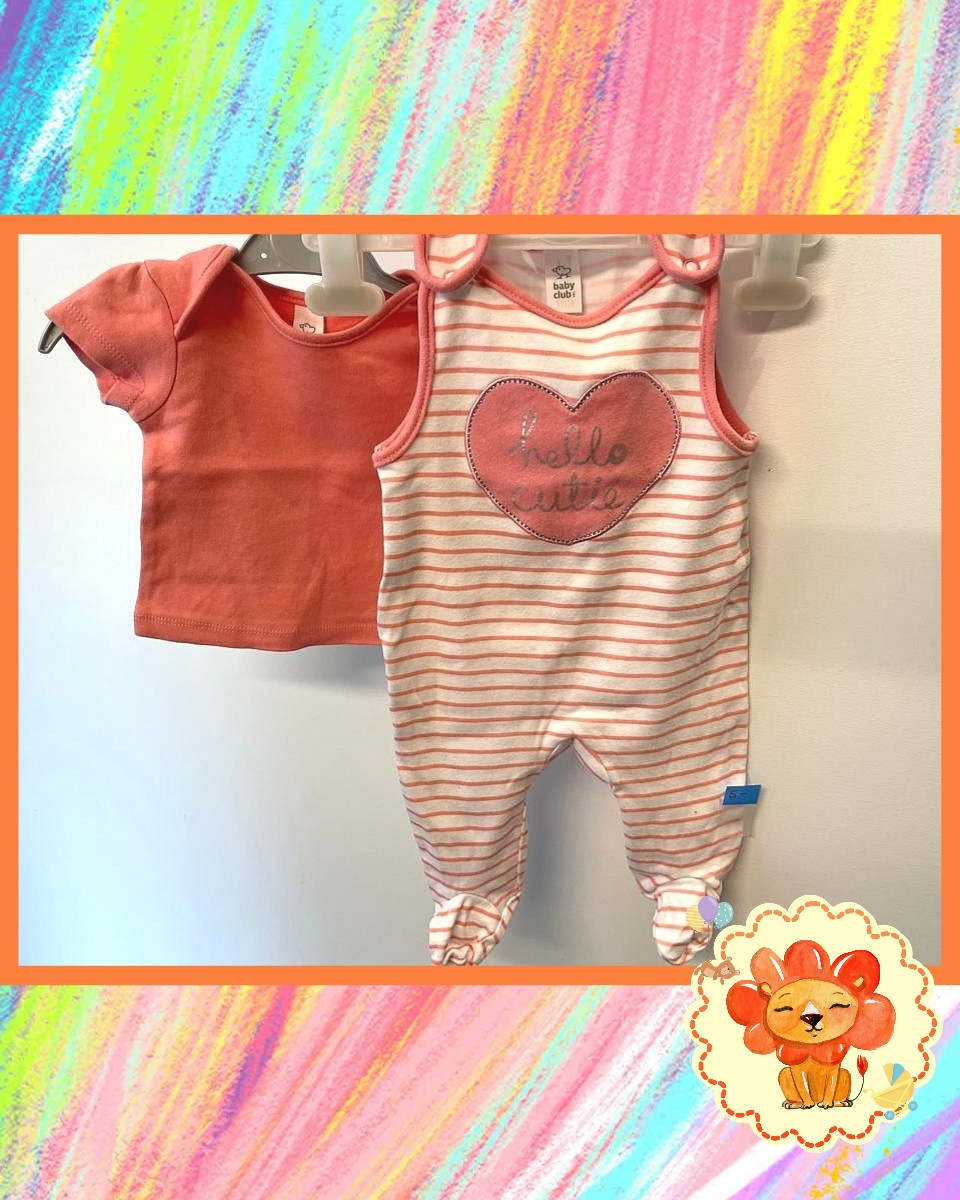 Baby Set T-Shirt und Strampler Gr. 62 Flohmarkt