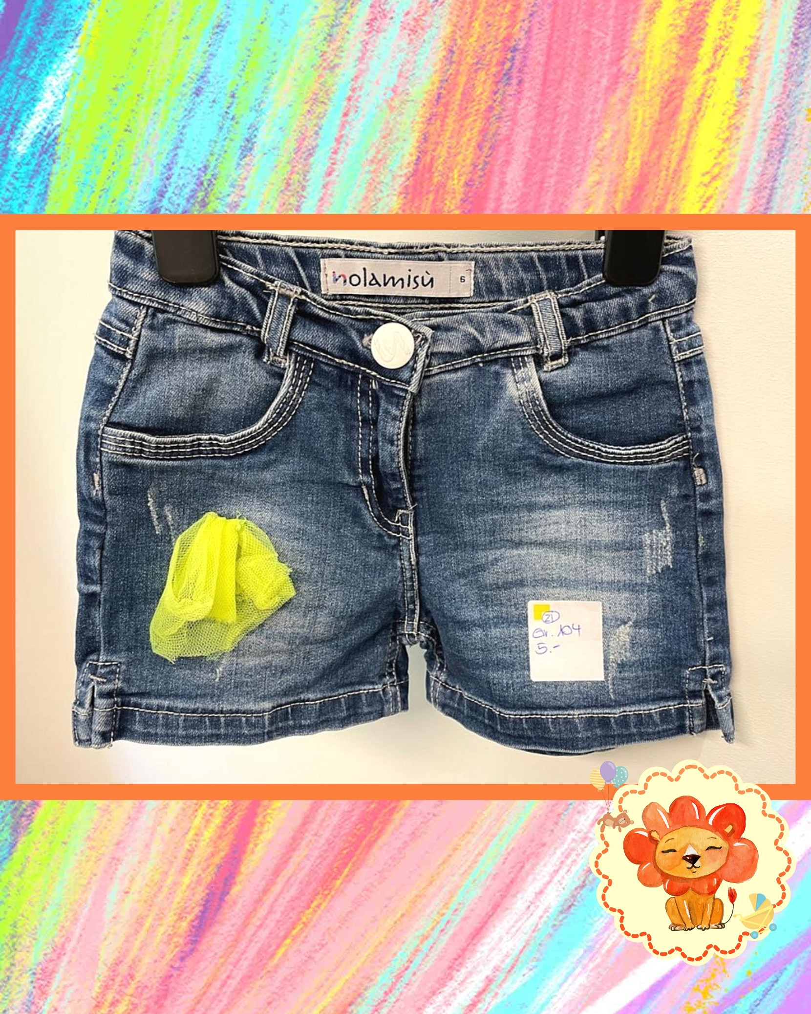 Kurze Jeans Hose Gr. 104 Mädchen Flohmarkt