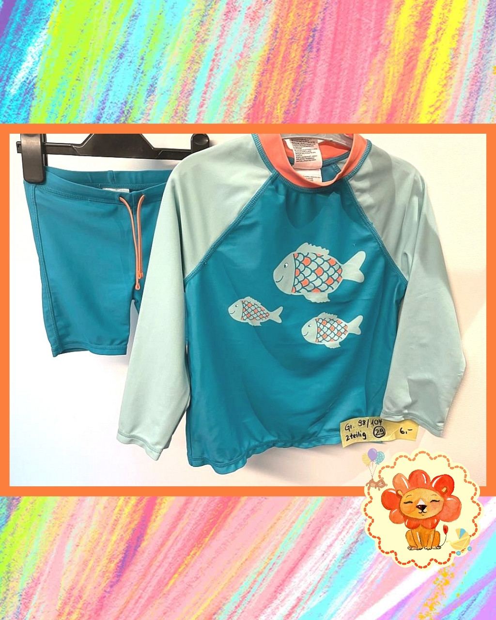 Badeanzug 2 teilig Gr. 98-104 Flohmarkt