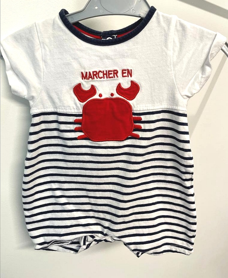 Jumpsuit kurz, Body Gr. 56-62 Flohmarkt