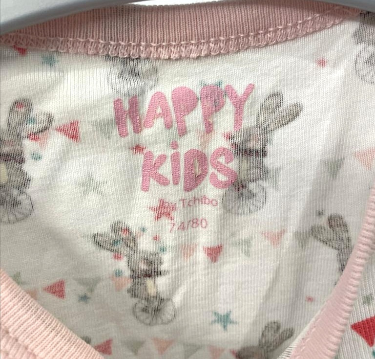 Pyjama Schlafanzug Gr. 74-80 Mädchen Flohmarkt