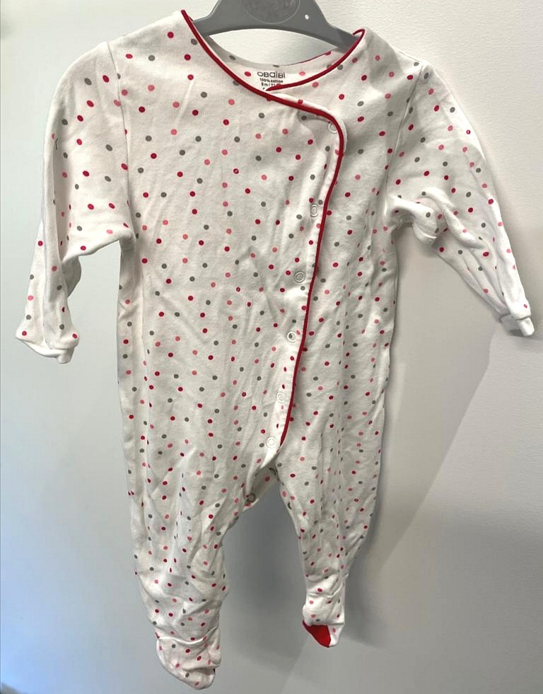 Pyjama Strampler Gr. 68-74 Mädchen Flohmarkt