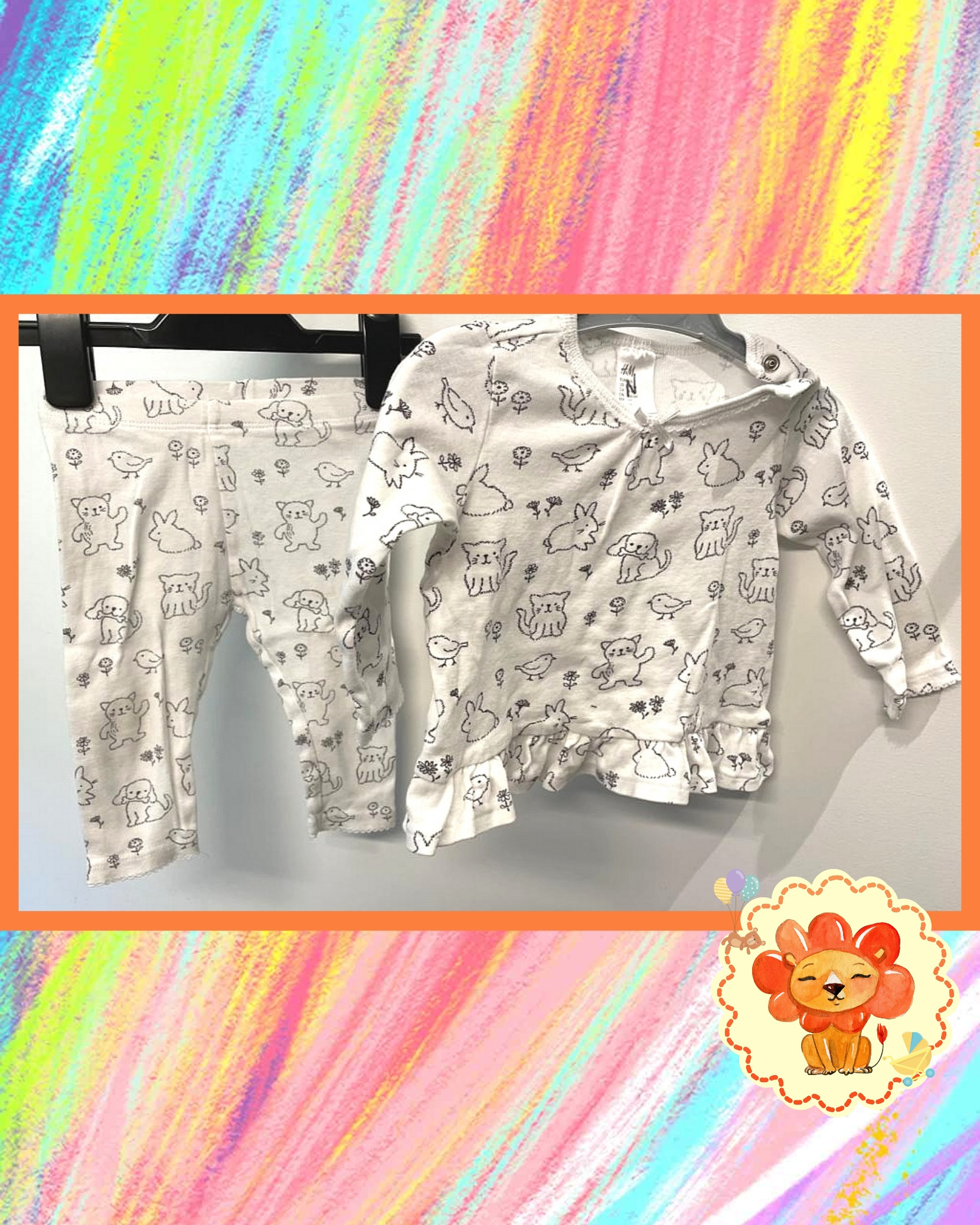 Pyjama Schlafanzug Gr. 68 Mädchen Flohmarkt